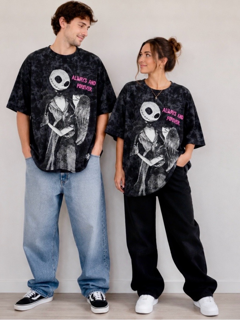 Nightmare Before Christmas Jack & Sally Unisex Tee XXL